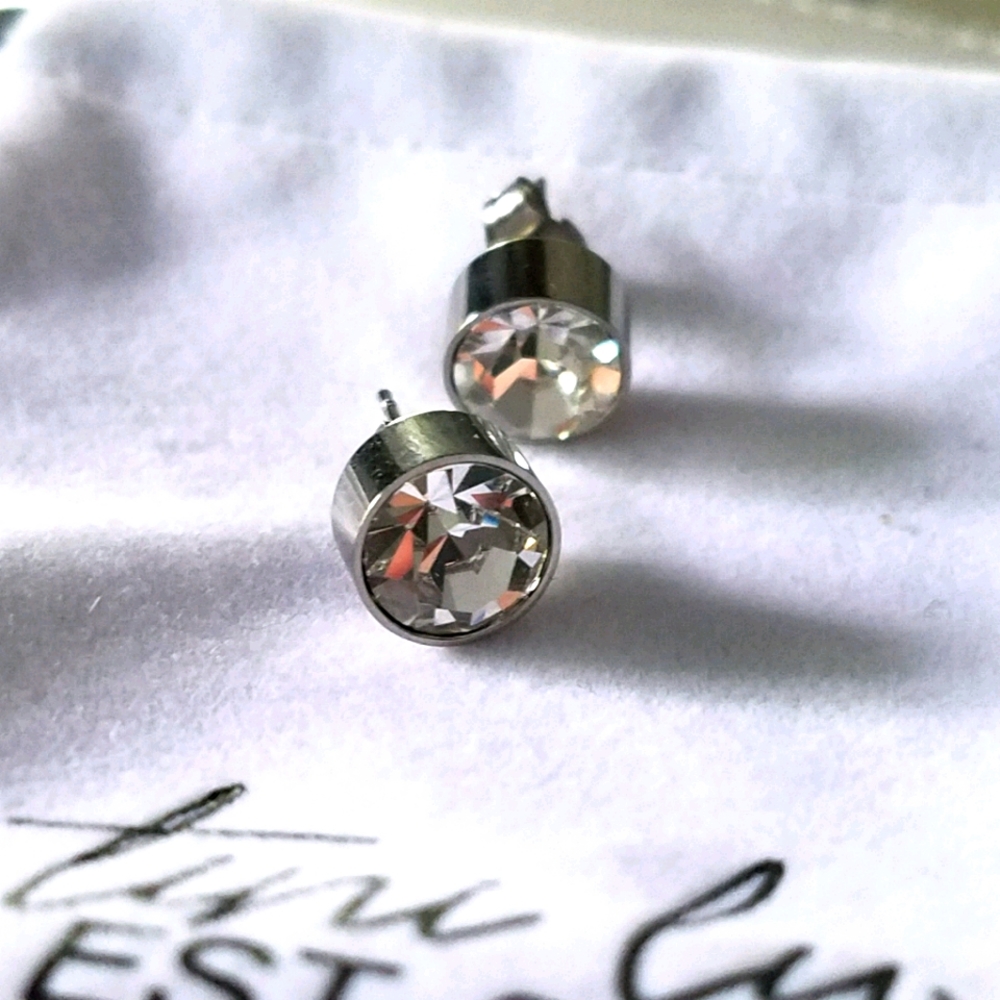 10mm Titanium earrings
